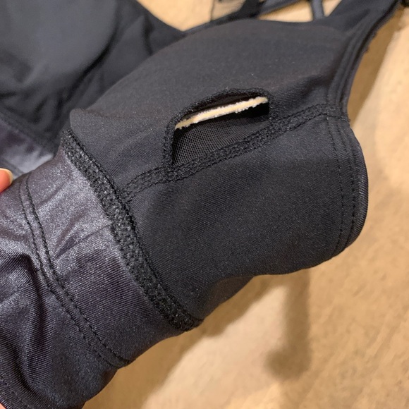 ALALA Flirty Crossback Sports Bra With Sheer Ruffle Straps - Black Size XS - Picture 5 of 7